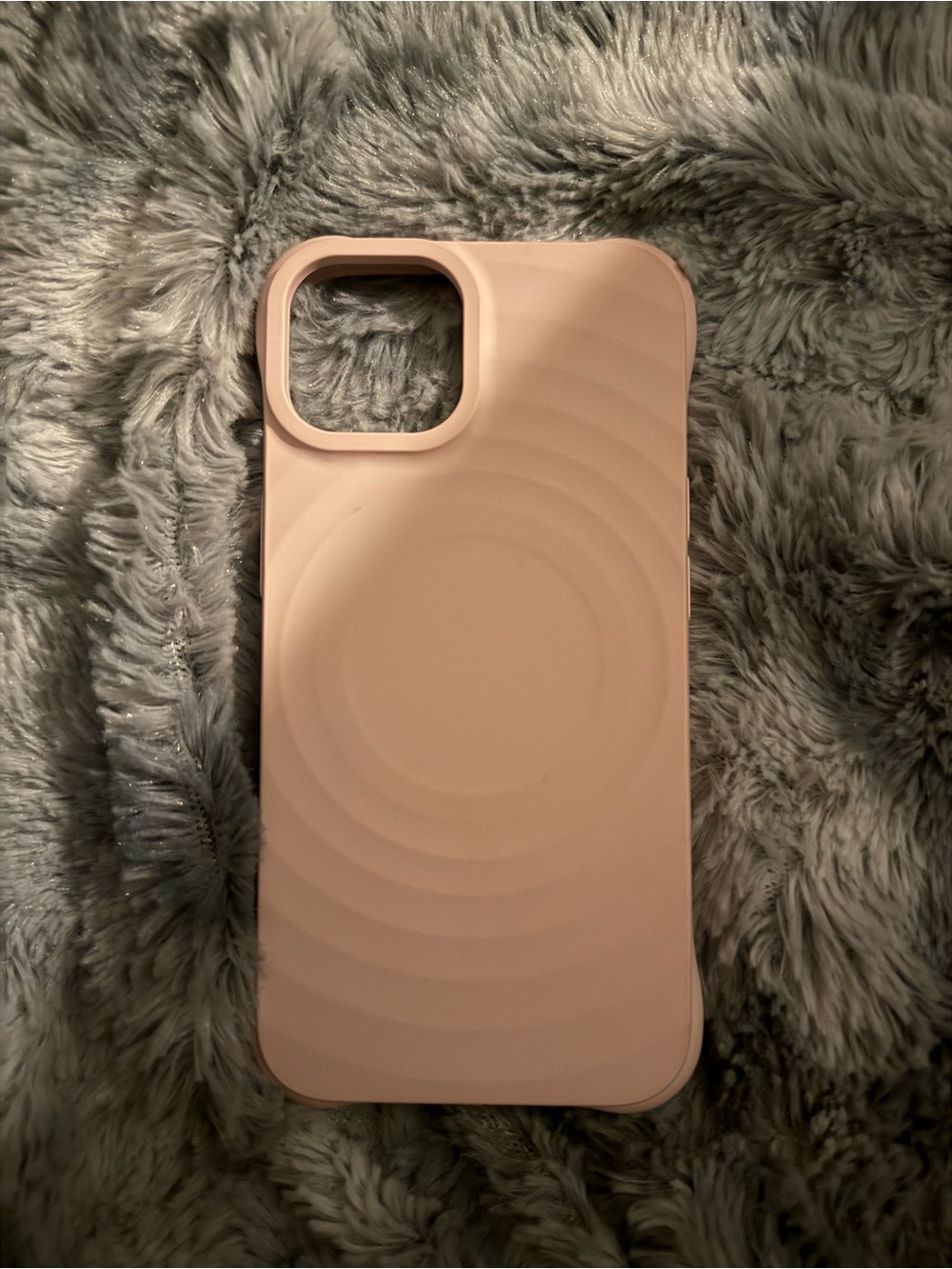 Amazon Light Pink Phone Case with Concentric Grip Pattern